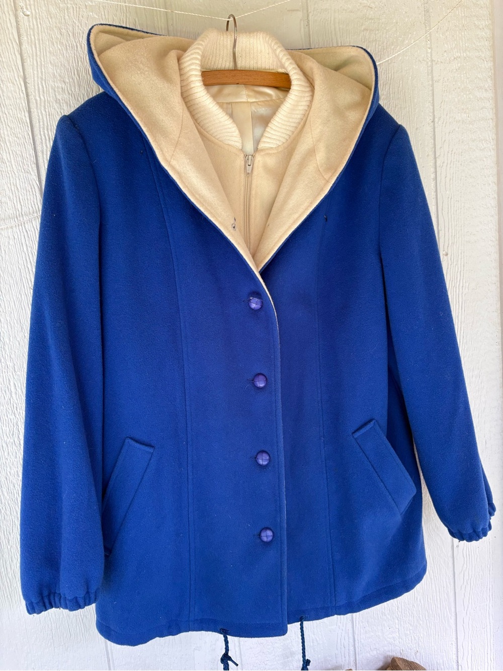 Vintage Wool Vest Coat Royal Blue Mackintosh Authentic XL - Picture 9 of 12